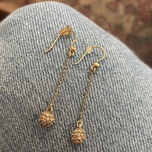 Sparkling Gold Chain Drop Earrings